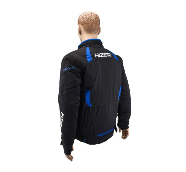 Куртка для снегохода HIZER #2 black-blue (текстиль) (L)