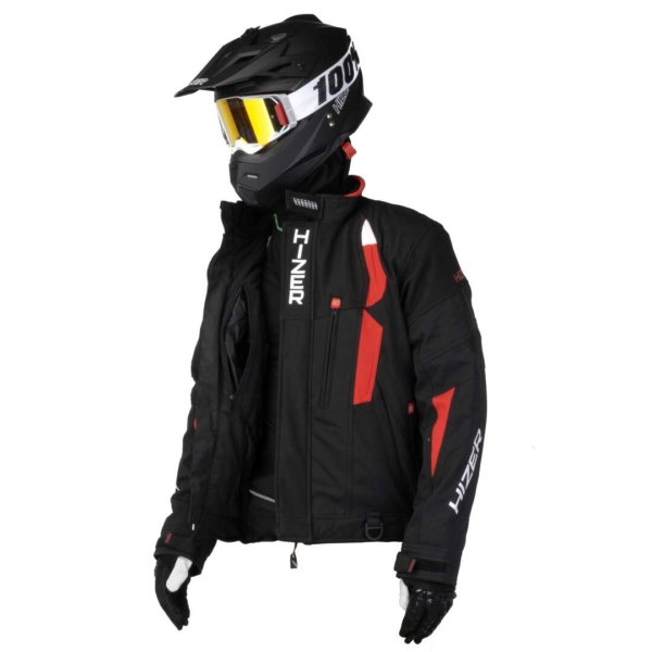 Куртка для снегохода HIZER #1 black-red (текстиль) (XXXL)