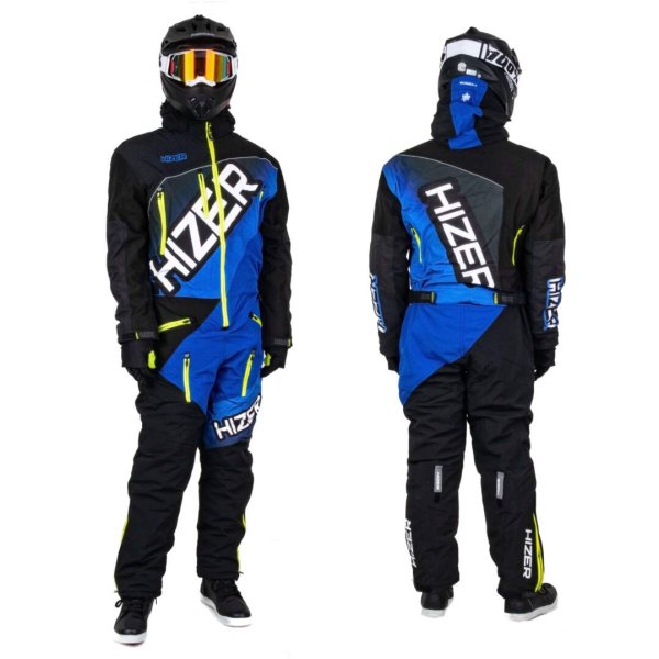 Комбинезон для снегохода HIZER #2 black-blue (текстиль) (XL)