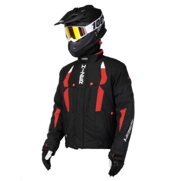 Куртка для снегохода HIZER #1 black-red (текстиль) (M)
