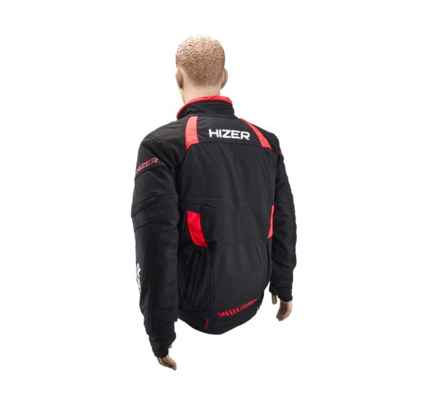 Куртка для снегохода HIZER #1 black-red (текстиль) (L)