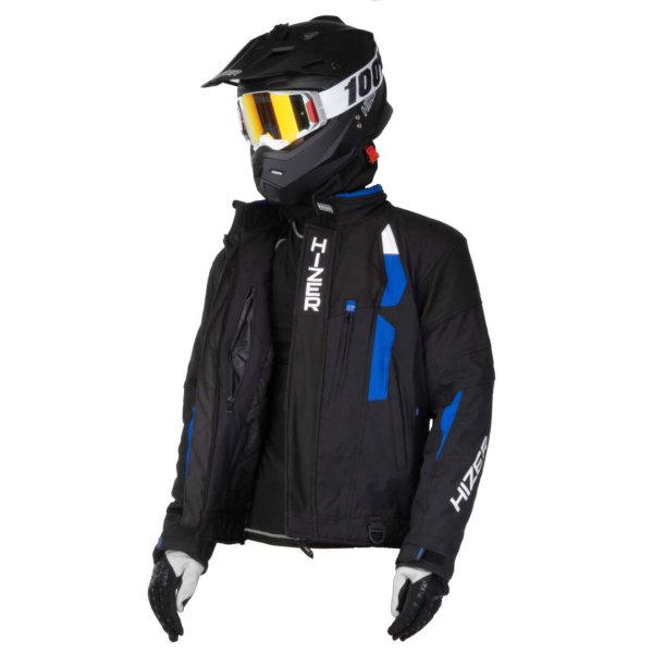 Куртка для снегохода HIZER #2 black-blue (текстиль) (L)