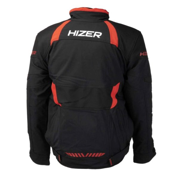 Куртка для снегохода HIZER #1 black-red (текстиль) (XXL)