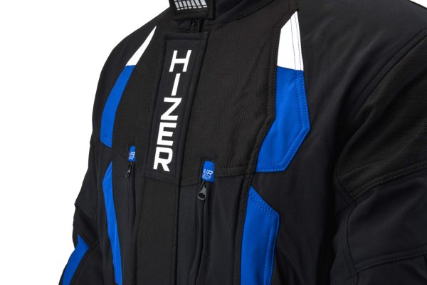 Куртка для снегохода HIZER #2 black-blue (текстиль) (S)