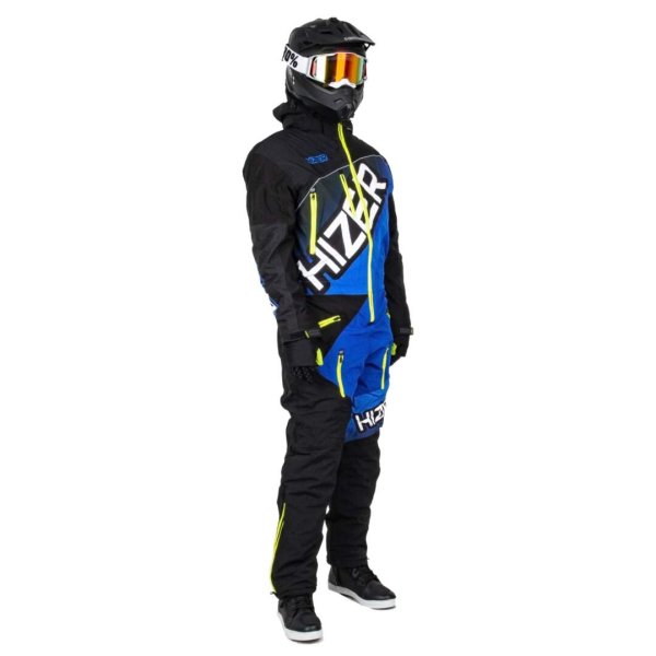 Комбинезон для снегохода HIZER #2 black-blue (текстиль) (XL)
