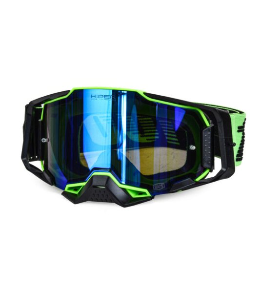 Очки мотокросс 100% #13 green/black