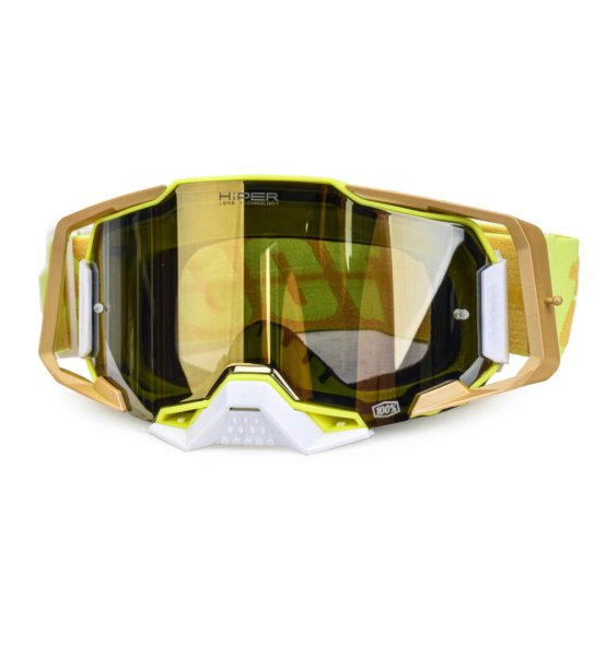 Очки мотокросс 100% #15 yellow/white
